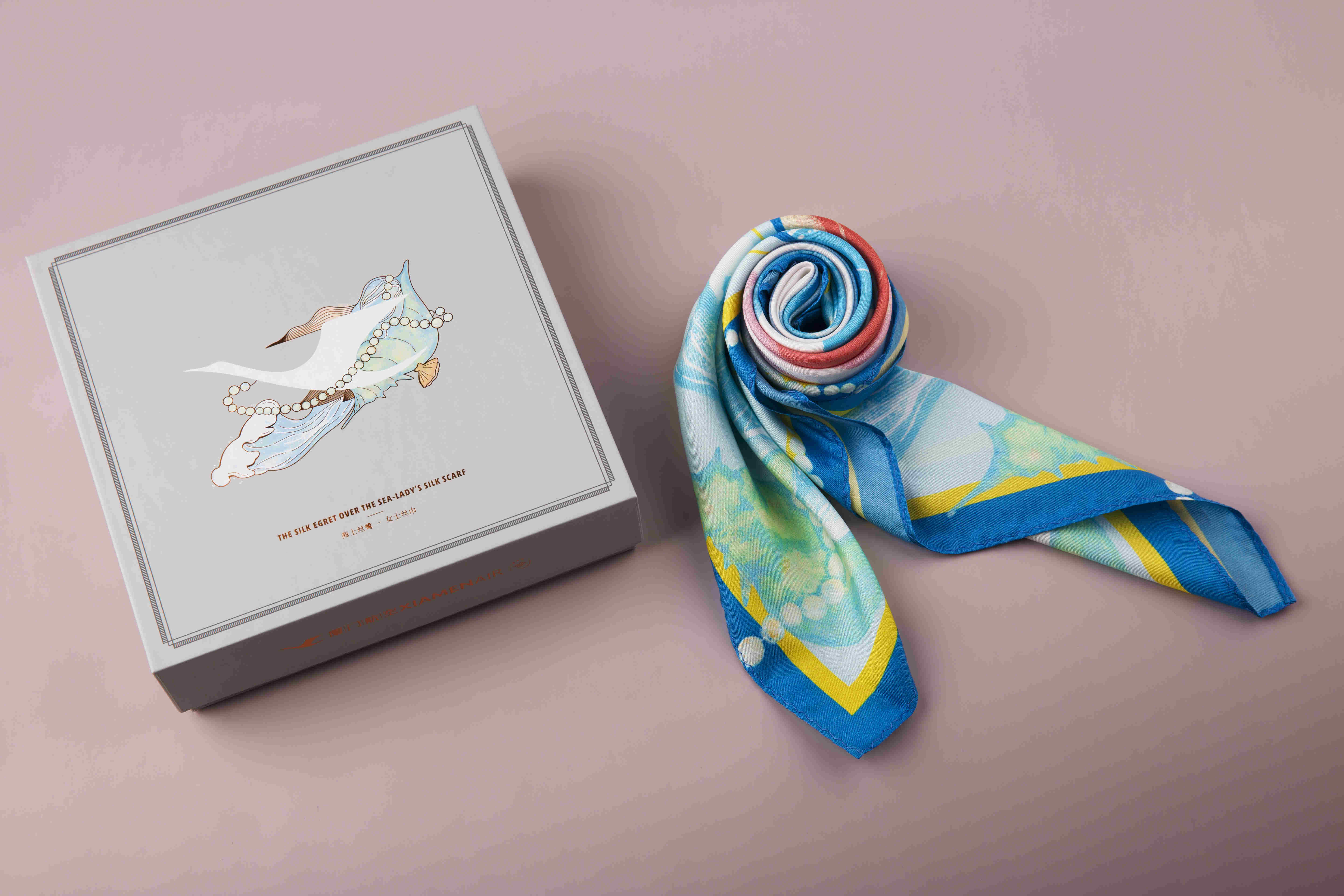 海上丝鹭·女士丝巾礼盒【厦航自制】