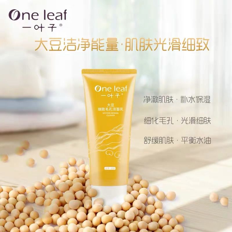 一叶子大豆细致毛孔洁面乳135g-4594
