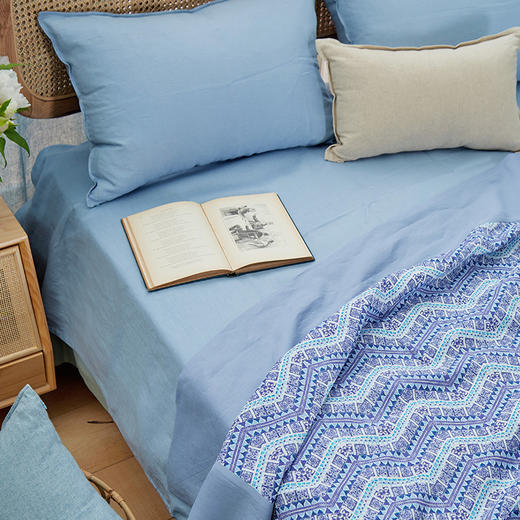 夏凉被空调盖毯亚麻盖毯可机洗水洗夏凉被 商品图2