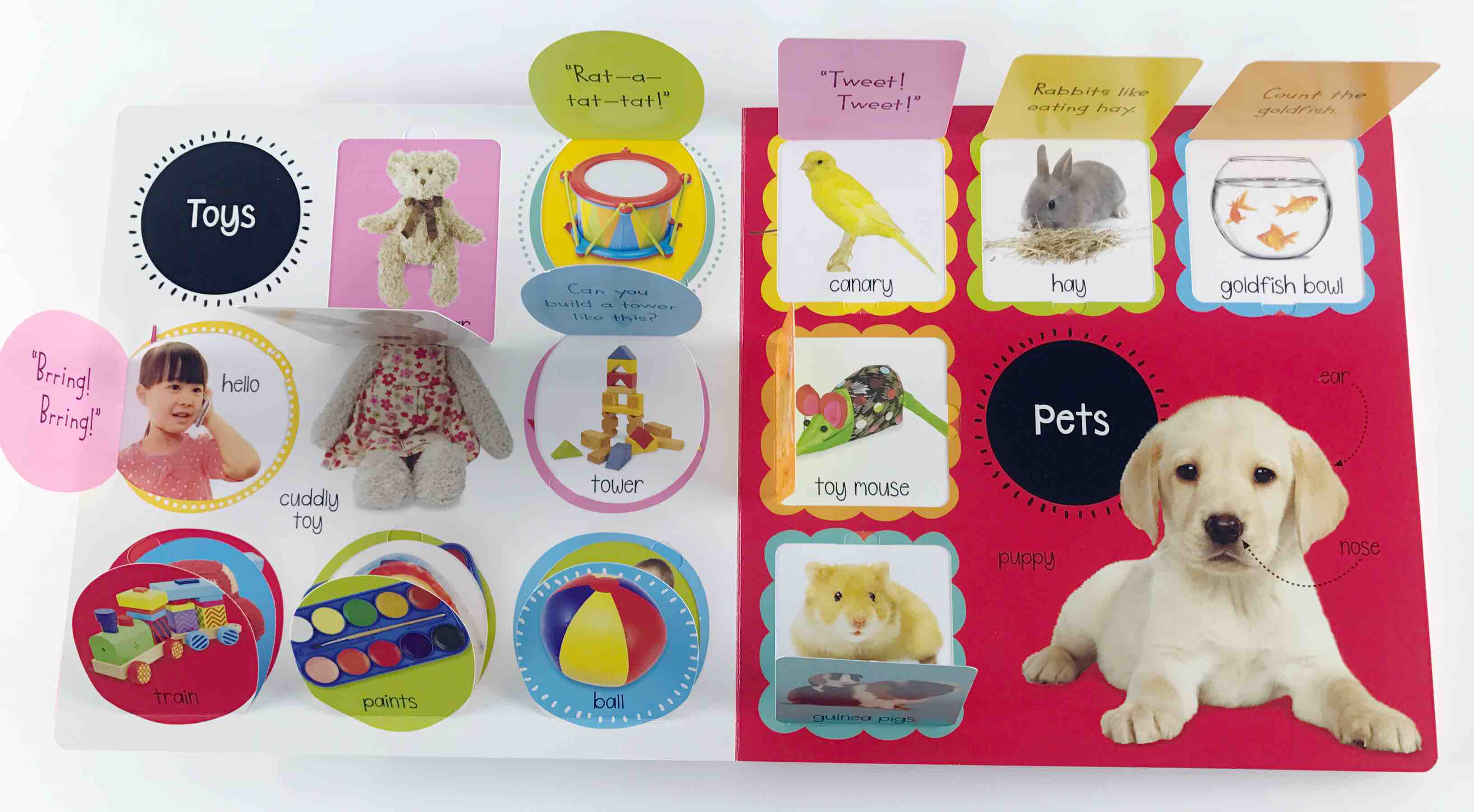 学乐儿童100词汇翻翻书 英文原版 - 毛毛虫亲子英语