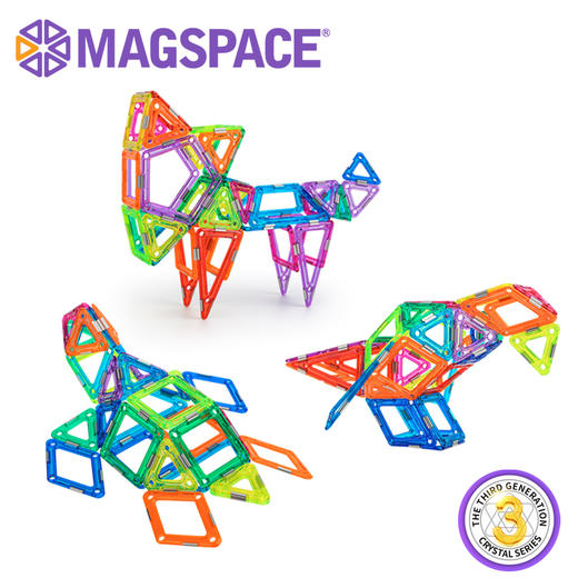 (Magspace) 83片动物园套装 三代水晶磁力片磁力片 商品图3