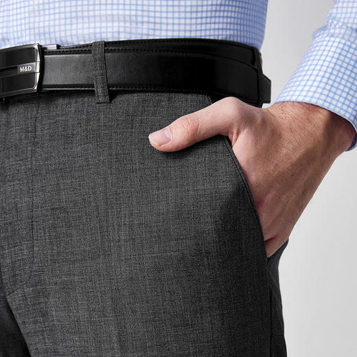 M&D/名盾男裤正装西裤春夏新款透气修身无褶男士长裤 商品图3