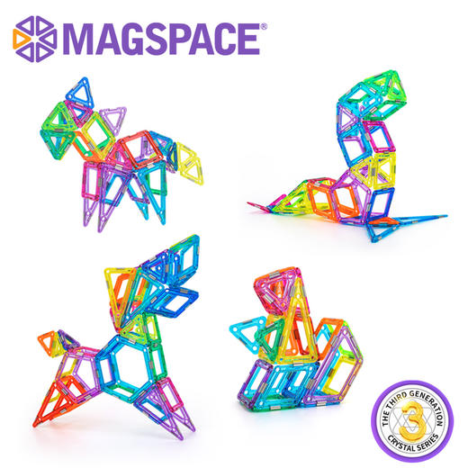 (Magspace) 83片动物园套装 三代水晶磁力片磁力片 商品图2