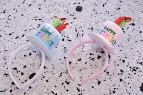 进口毛绒生日蛋糕发箍