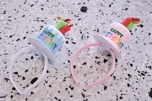 进口毛绒生日蛋糕发箍 商品图0