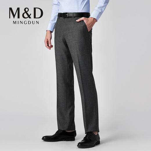 M&D/名盾男裤正装西裤春夏新款透气修身无褶男士长裤 商品图0