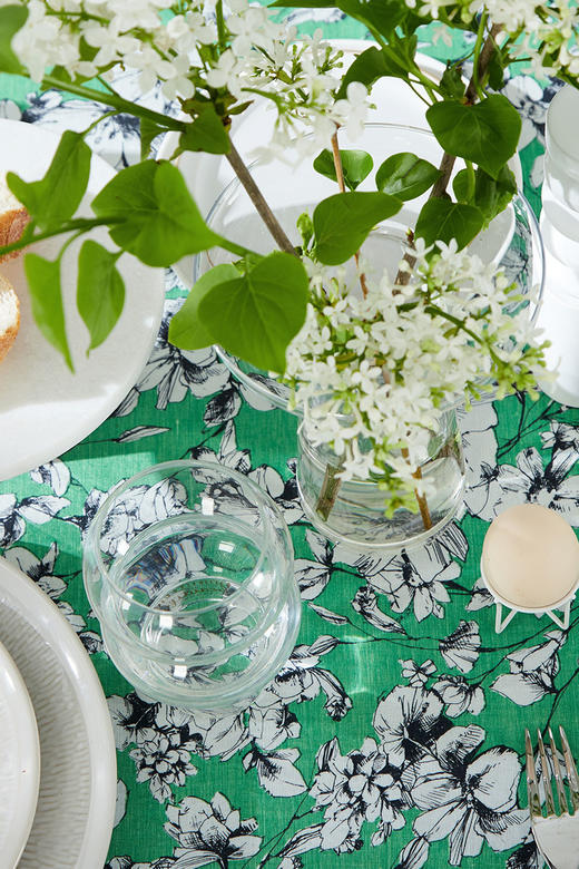 方桌布欧式田园餐桌布水绿玛格特亚麻桌布 商品图4