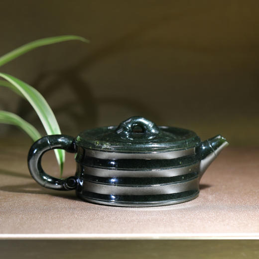 和田玉（青玉）玉壶--竹节圆壶（宋鸣放6686）135.27g 商品图2