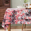 方桌布欧式田园餐桌布水墨月光花棉麻桌布 商品缩略图0