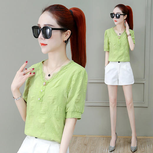 2020夏季新款女短袖时尚宽松短款上衣洋气打底衫 cq929
