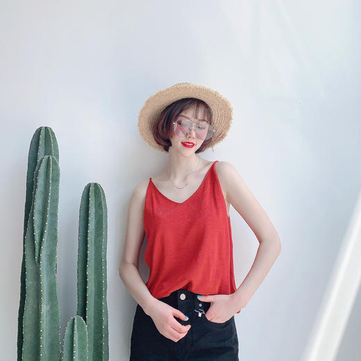 韩国设计针织吊带 商品图2