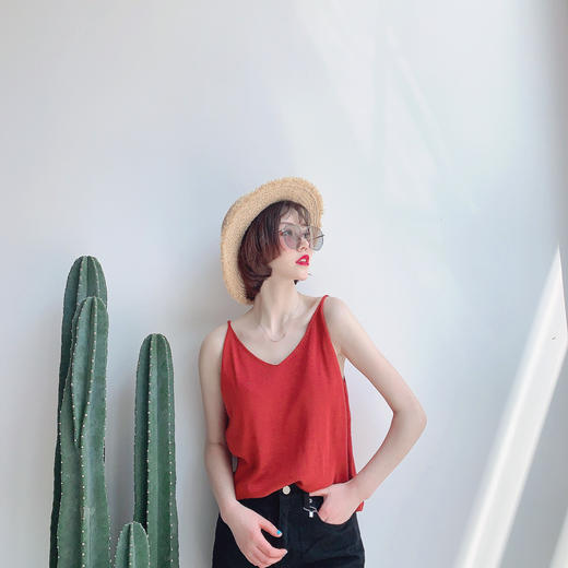 韩国设计针织吊带 商品图1