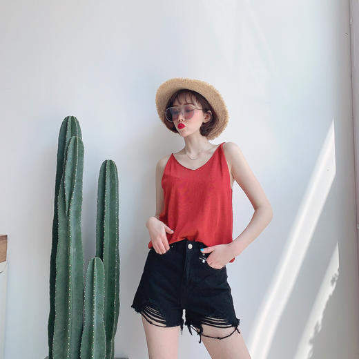 韩国设计针织吊带 商品图0