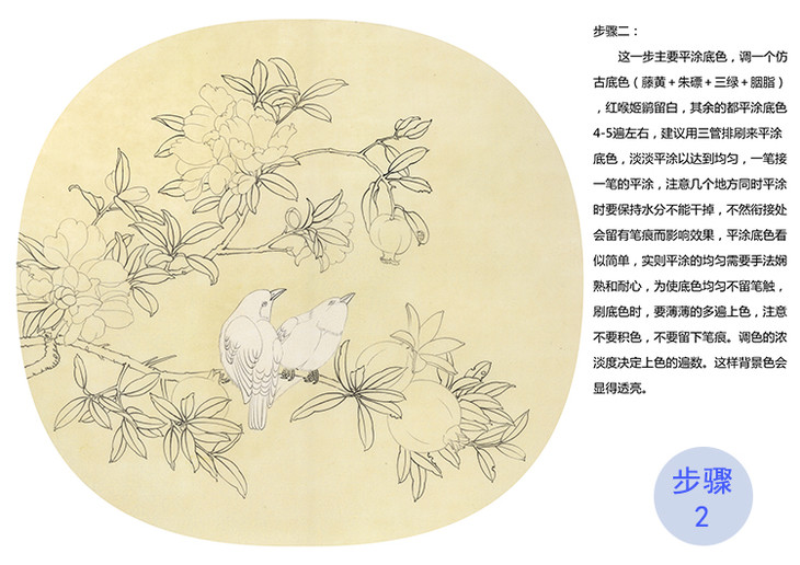 有步骤大彩图郑玲玲工笔花鸟画白描稿逸韵悠然小品zl86
