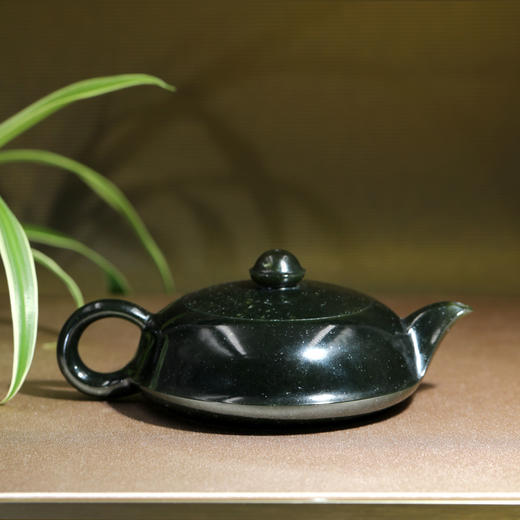 和田玉（青玉）玉壶--飞碟壶（宋鸣放6683）153.5g 商品图2