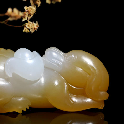 和田玉（羊脂玉）挂件--招财金毛   13.78g 商品图2