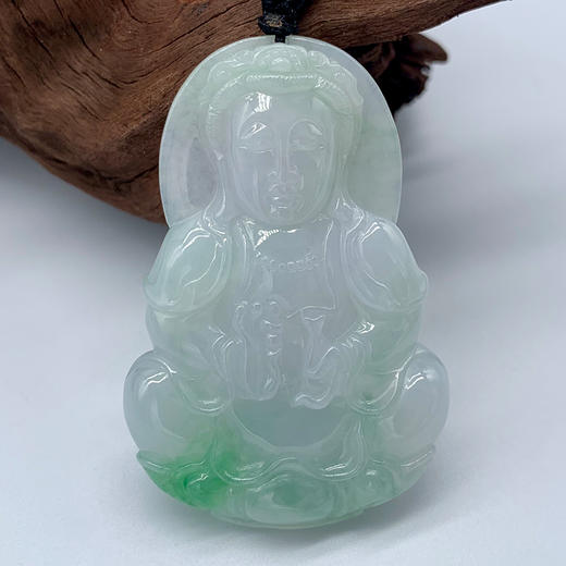 派瑞翡翠 翡翠观音 糯种 绿色 商品图0