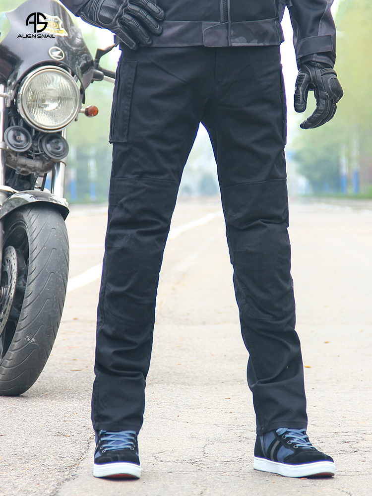 外星蜗牛摩托车骑行裤男夏季骑士裤防摔机车裤休闲透气骑行工装裤