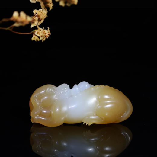 和田玉（羊脂玉）挂件--招财金毛   13.78g 商品图1