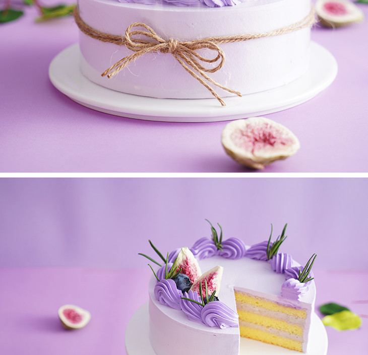 无糖低脂芋头紫薯芋泥木糖醇生日蛋糕