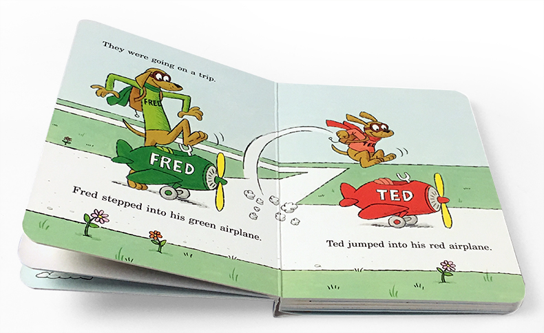 英文原版 fred and ted like to fly 飞起来 peter eastman 纸板书