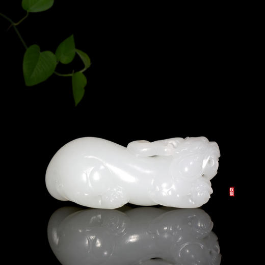 和田玉（羊脂玉）俄料挂件--貔貅   34.4g 商品图1