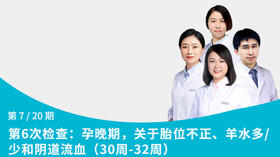 第7节：孕晚期，关于胎位不正、羊水多/少和阴道流血（28周-32周）