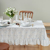 方桌布欧式田园餐桌布粉蓝清新碎花桌布 商品缩略图0