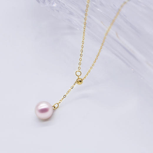 花蜜huame 日本akoya海水珍珠 18k金 可调节y型项链