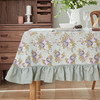 方桌布欧式田园餐桌布法式玫瑰亚麻桌布 商品缩略图2