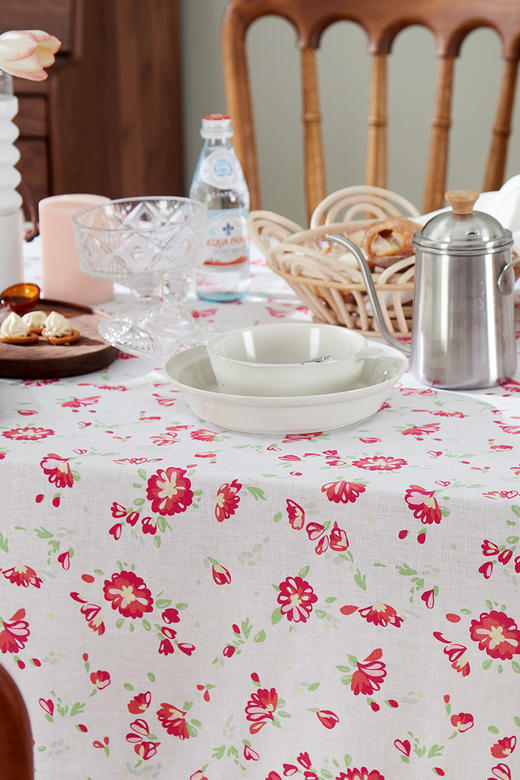 方桌布欧式田园餐桌布静若粉桌布 商品图3