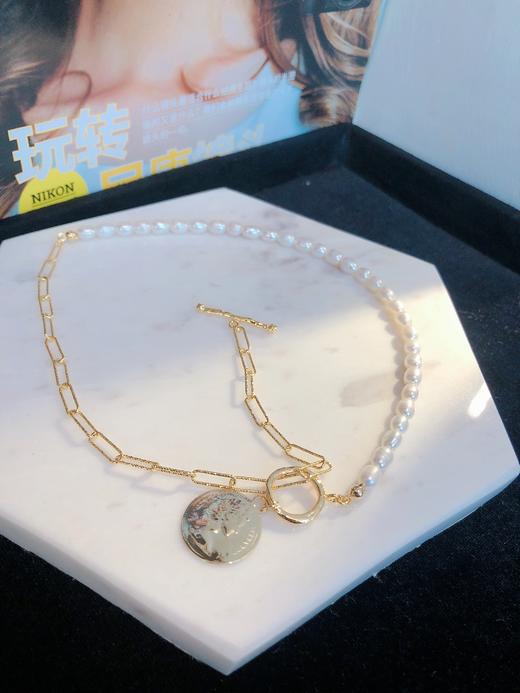 韩国设计师复古巴洛克人像项链 商品图0