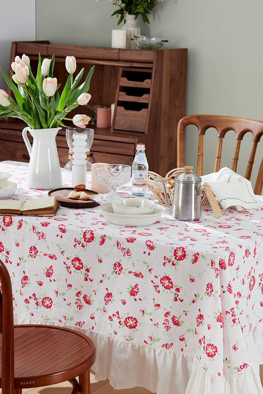 方桌布欧式田园餐桌布静若粉桌布 商品图2