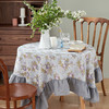 方桌布欧式田园餐桌布法式玫瑰亚麻桌布 商品缩略图1
