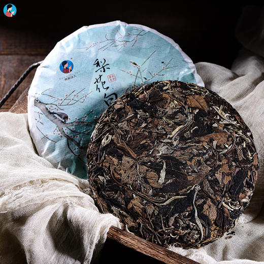 9折4送12021梨花白滑竹梁子古树白茶200克饼