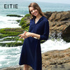 EITIE爱特爱品牌女装春季新款时尚气质V领中腰羊毛连衣裙中裙5707407 商品缩略图1