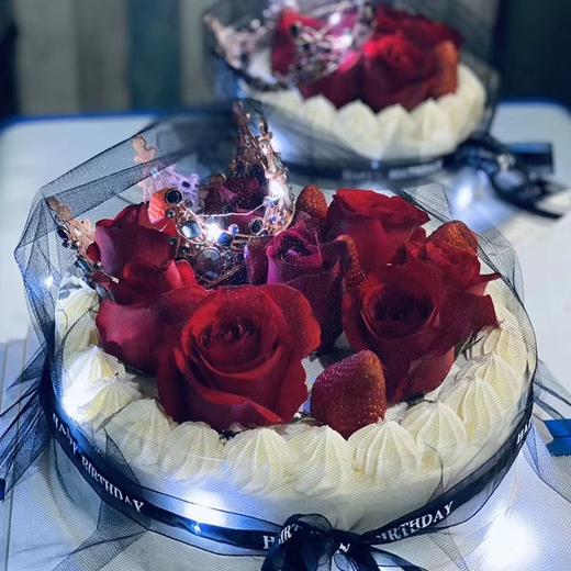 ins风黑纱白纱皇冠黑网纱蛋糕配件布料女王范插件