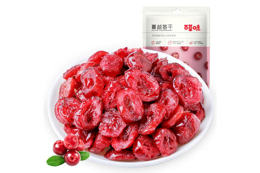 【京东】百草味 蔓越莓干100g/袋 蜜饯果干零食红宝石果肉果脯酸甜