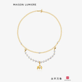 太平万象珍珠项链 金色