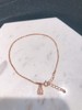 韩国设计师玫瑰金流苏脚链 商品缩略图0