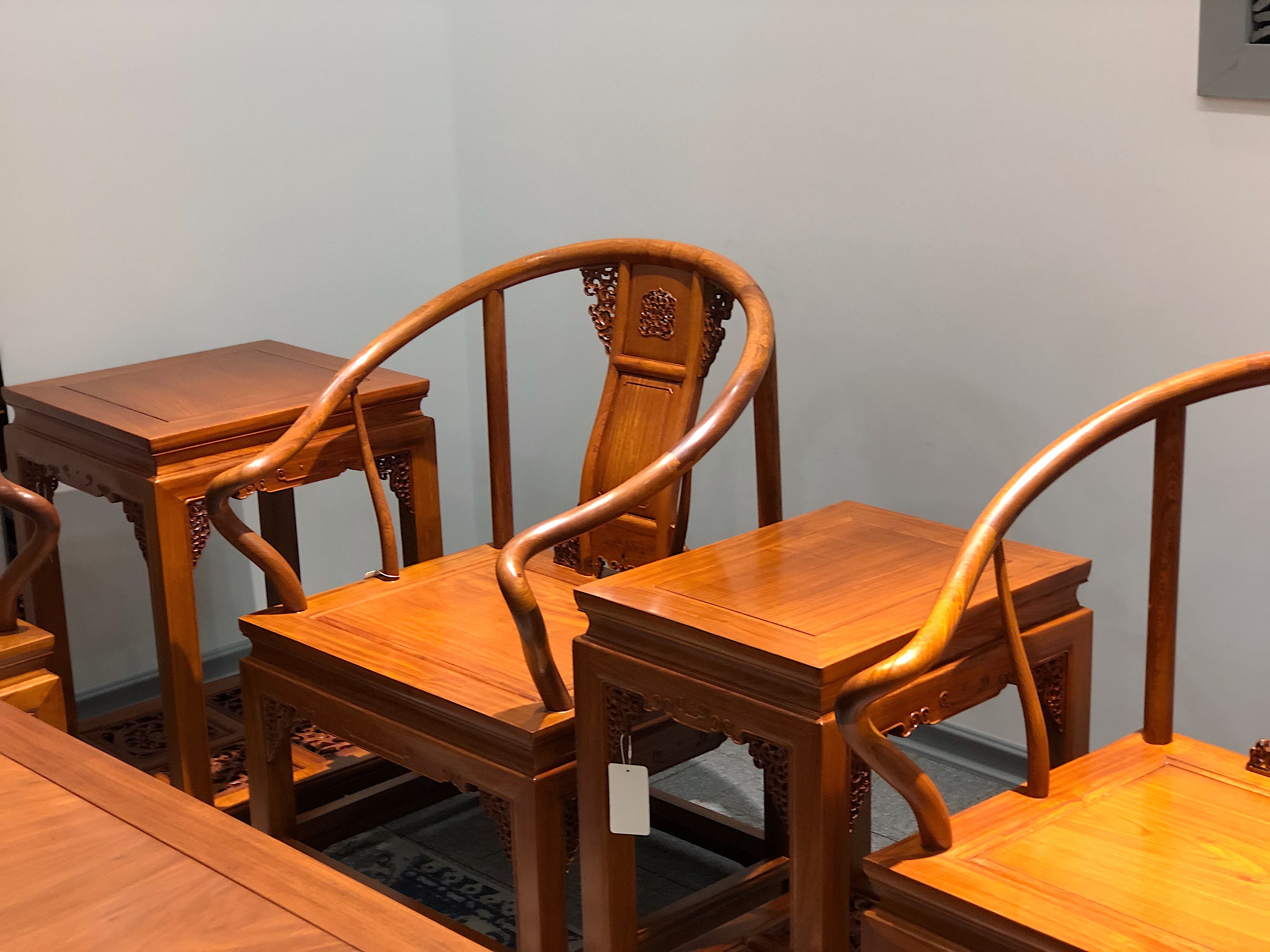 红桥红家具严选缅甸花梨大果紫檀圈椅沙发十二件套