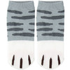 灰色条纹猫爪短袜 商品缩略图0