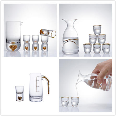 AMD水晶中式高端金箔酒具（2壶+10杯） 商品图0