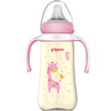 贝亲双把手自然实感宽口径PPSU塑料彩绘奶瓶330mL（粉色）-LL号奶嘴AA171 商品缩略图0