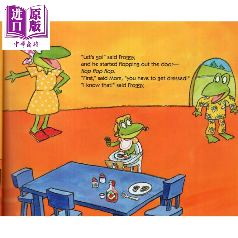 【中商原版】小青蛙弗洛格4 froggy goes to the library 绘本故事书
