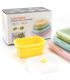 折叠餐盒 折叠硅饭盒