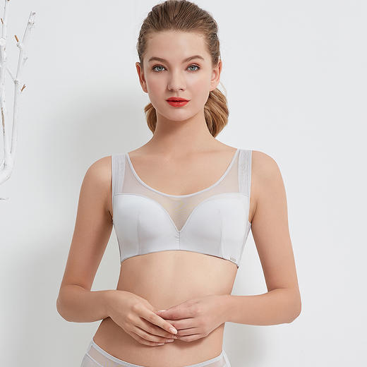 【秒杀品不退不换】皇家丽美薄款无钢圈文胸 带杯垫大胸显小 贴身无痕清爽透气全罩杯WW20301-1 商品图4