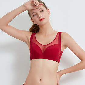 【秒杀品不退不换】皇家丽美薄款无钢圈文胸 带杯垫大胸显小 贴身无痕清爽透气全罩杯WW20301-1