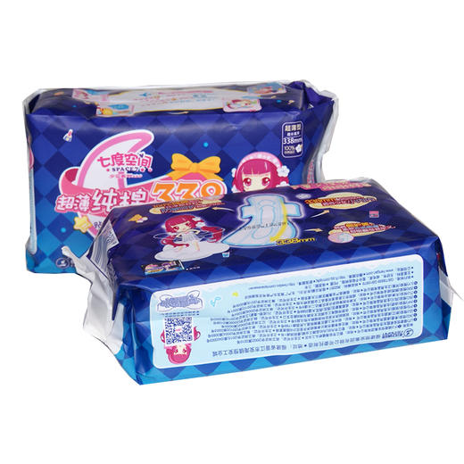 七度空间少女棉柔超长夜用卫生巾 QSC6808/8片 商品图3