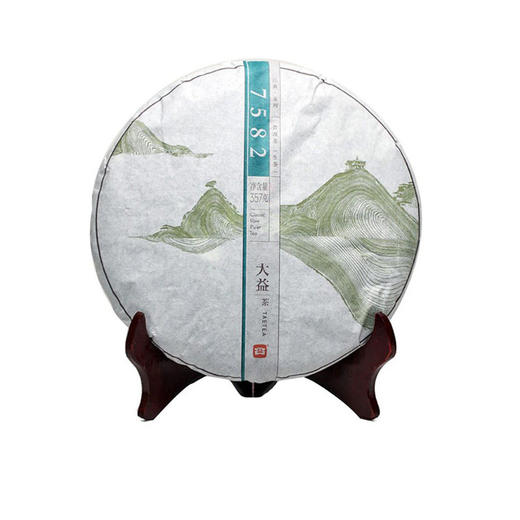 大益 普洱茶生茶饼 2014年1401批 7582 二代 357g/饼 茶叶